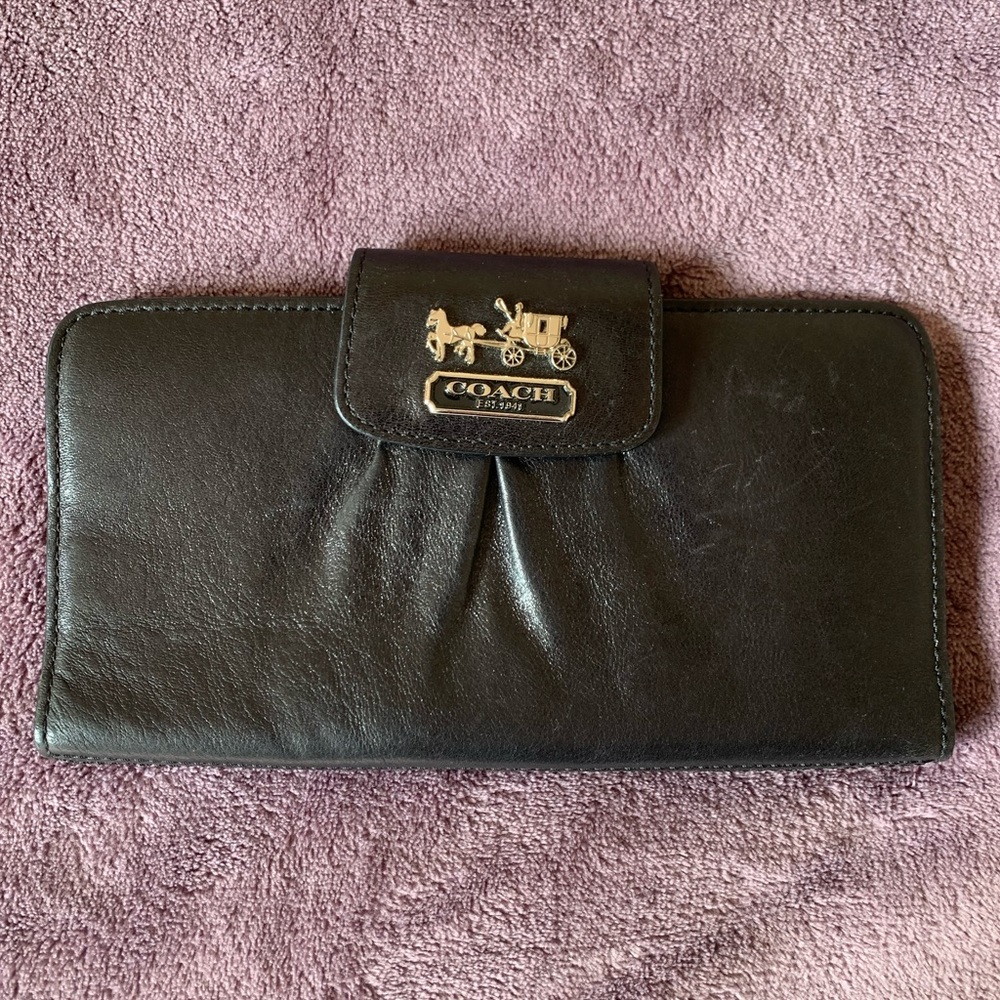 Black Leather Coach Wallet